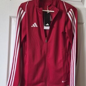 Adidas Aeroready Women's Red Bomber Jacket